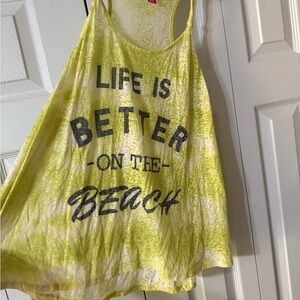 No Boundaries Lime Green Tank Top